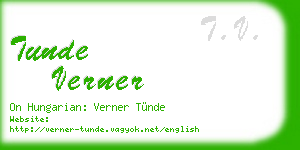 tunde verner business card